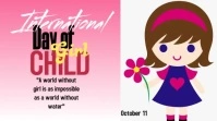 national girl child day Publicación de Twitter template