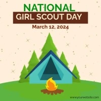 National Girl Scout Day Message Instagram template