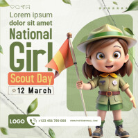 National Girl Scout Day Instagram Post template