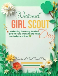National Girl Scout Day Iflaya (Incwadi ye-US) template