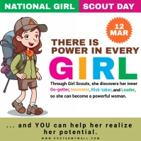 National Girl Scout Day Instagram Post template