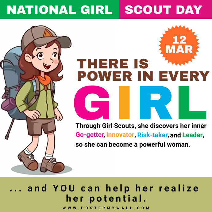 National Girl Scout Day Template | PosterMyWall