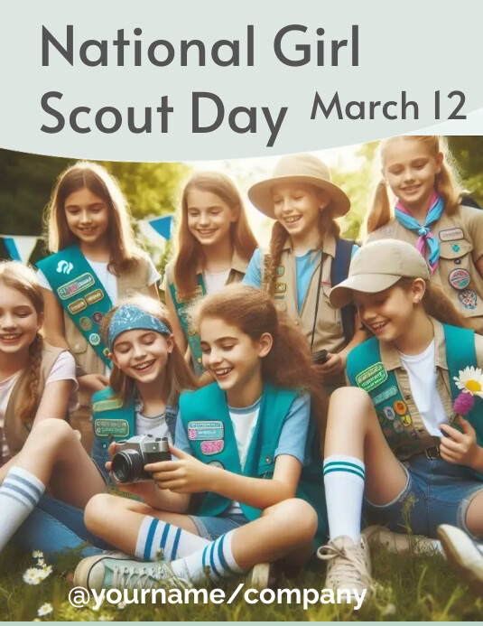 National Girl Scout Day Flyer Template PosterMyWall