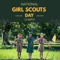 National Girl Scouts Day Square (1:1) template