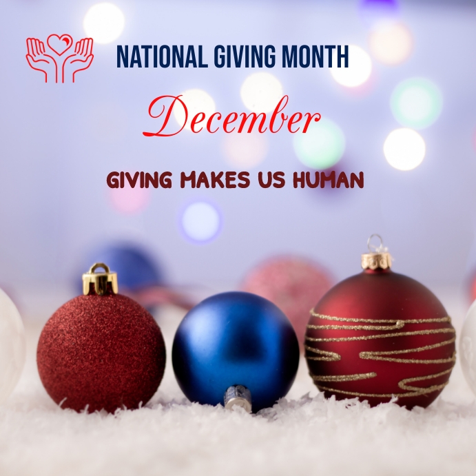National Giving Month December Instagram Post Template PosterMyWall National giving month december instagram post template postermywall