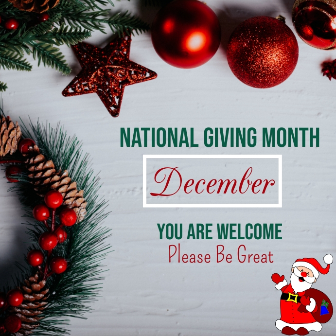 Giving Month national giving month december instagram post Template | PosterMyWall