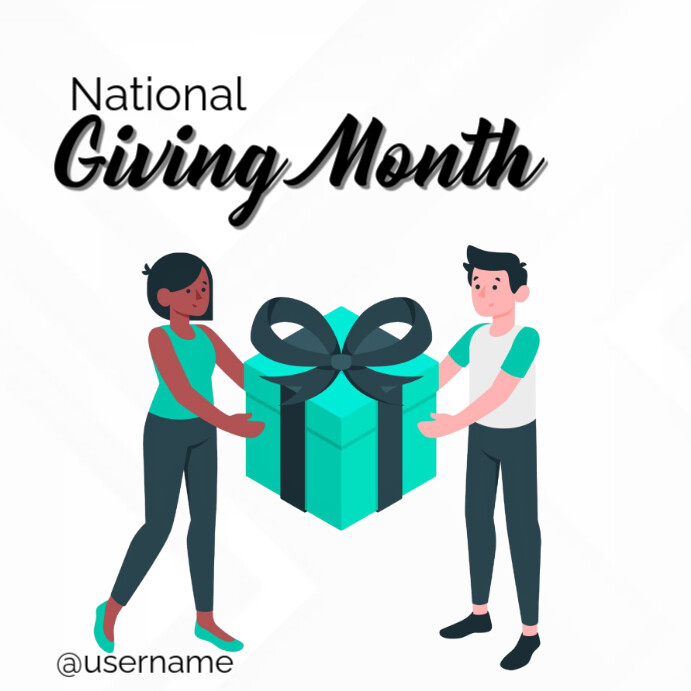 National Giving Month Design Template | PosterMyWall