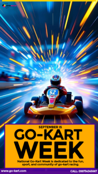 Blå Go-Kart Racing Indaba yaku-Instagram Template