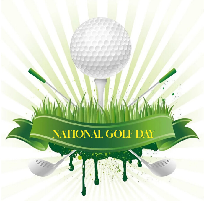National Golf Day Celebration Poster Design Publicação no Instagram template