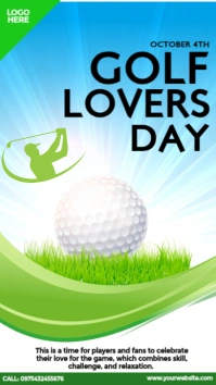 National Golf Lovers Day Design História do Instagram template
