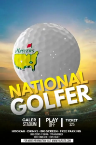 National Golfer Celebration Poster template