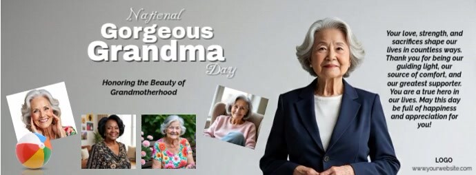 National gorgeous grandma day Facebook-coverfoto template