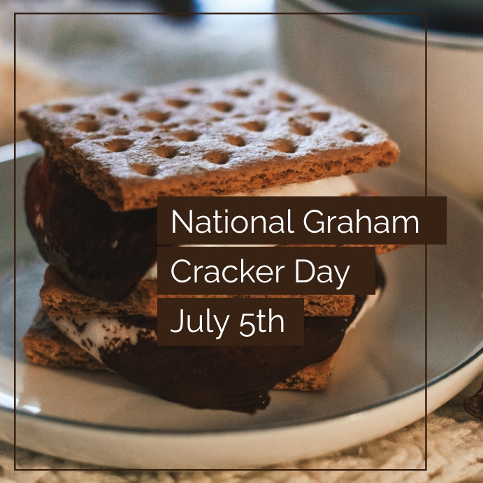 National Graham Cracker Day Instagram Post template