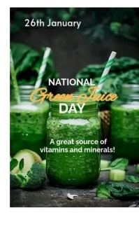 National green juice day Business Card template