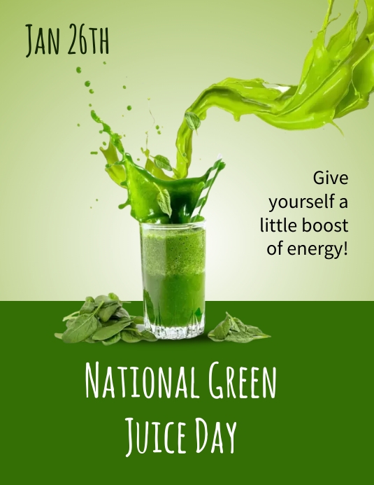 Copy of National Green Juice Day Flyer PosterMyWall