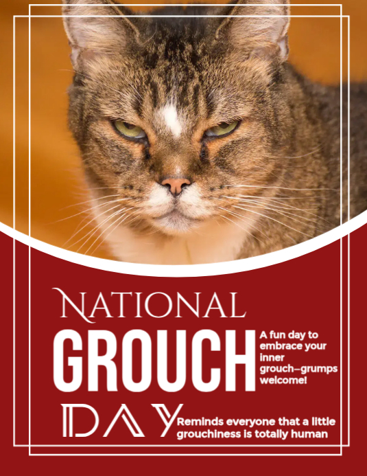 National Grouch Day Flyer (US Letter) template