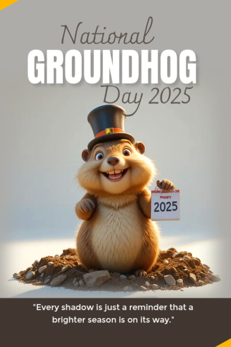 Modèle National groundhog day 2025 | PosterMyWall