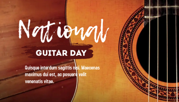 National Guitar Day Templates Header Blog
