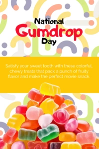 National Gumdrop Day Poster template