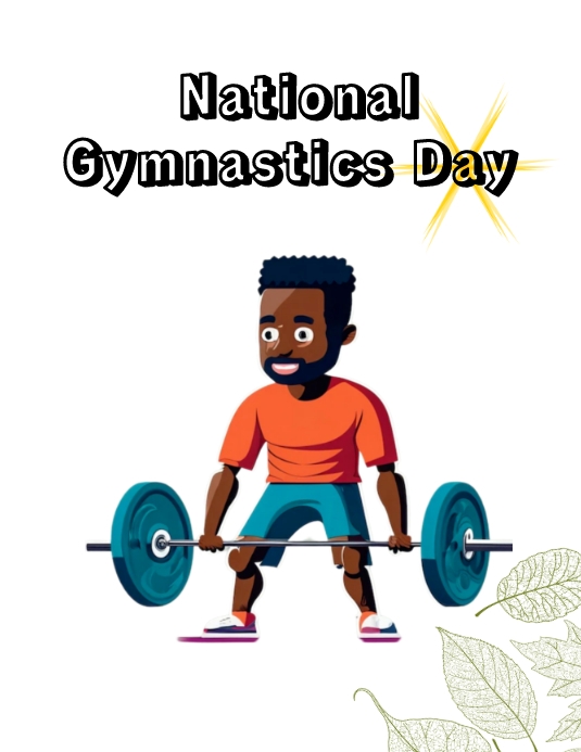 National Gymnastics day flyer template PosterMyWall