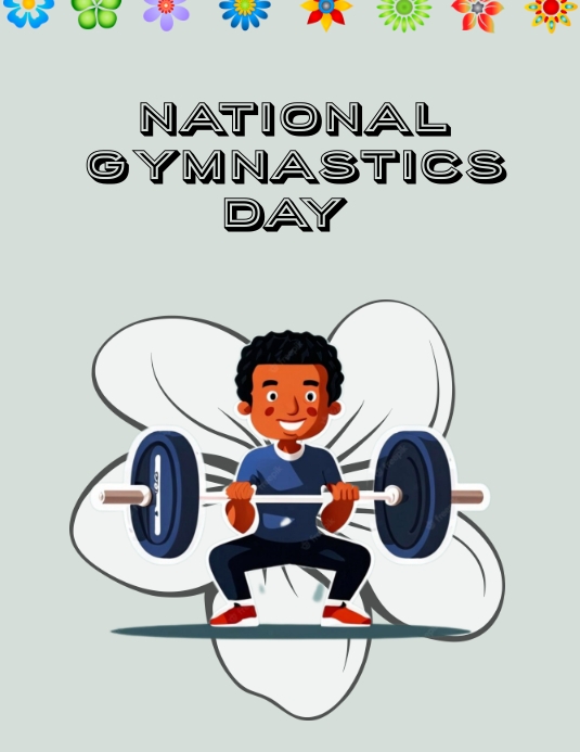 National Gymnastics day flyer template PosterMyWall