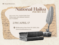 National Haiku Poetry Day Landscape Flyer Iflaya (Incwadi ye-US) template