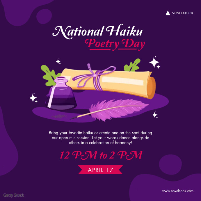 January Haiku Plantilla de National Haiku Poetry Day Square Poster | PosterMyWall