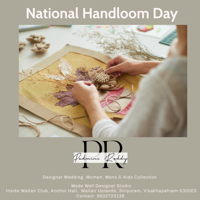 Copy of national handloom day PosterMyWall