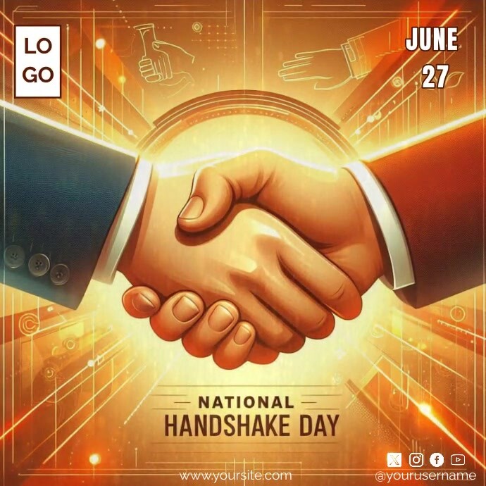 National Handshake Day Template | PosterMyWall