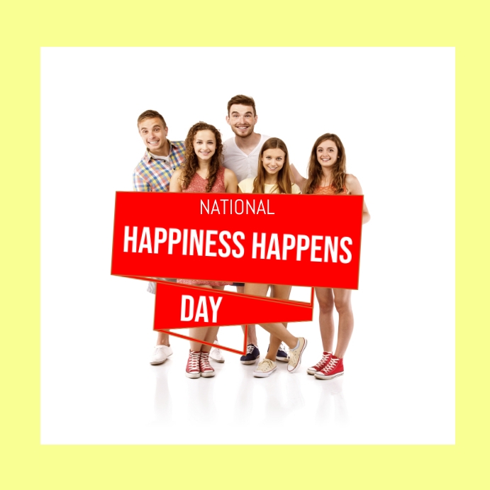 National Happiness Happens Day Instagram-Beitrag template