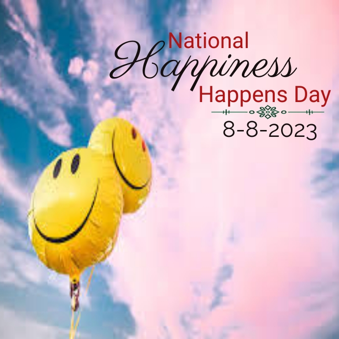 National happiness happens day Instagram post template