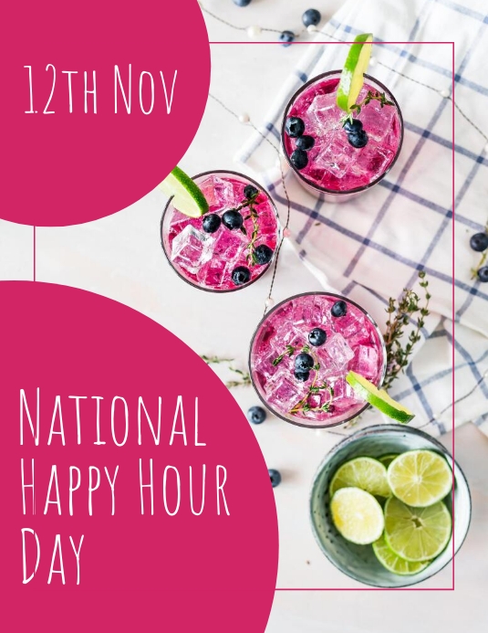 Copy of National Happy Hour Day | PosterMyWall