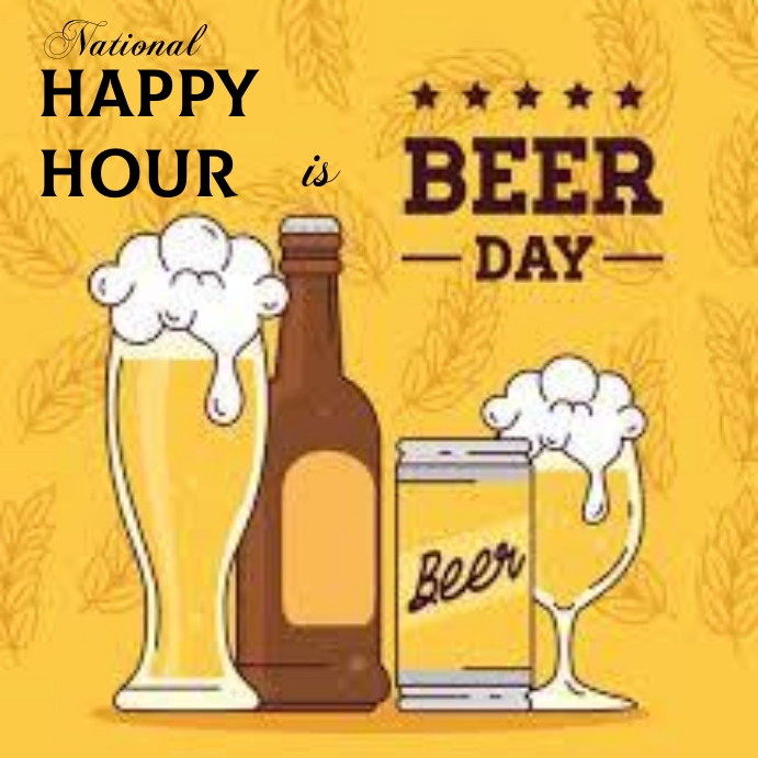 national happy hour day instagram post Template PosterMyWall