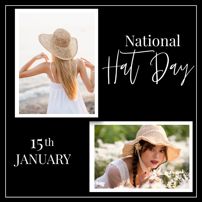 national hat day Square (1:1) template