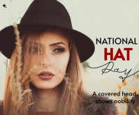 national hat day Medium Rectangle template