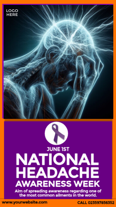 National Headache Awareness Week Ad Instagram-verhaal template