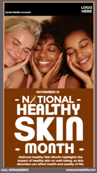National Healthy Skin Month Design Instagram Story template