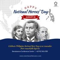 National Heroes' Day post Instagram-opslag template