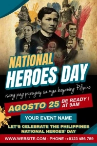 National Heroes Day Design Plakat template