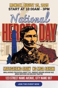 National Heroes Day Template Poster