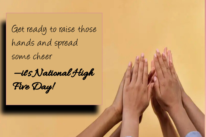 National High Five Day Template | PosterMyWall