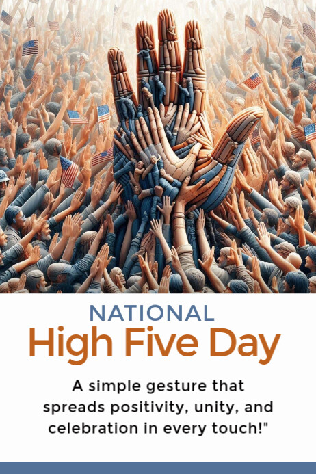 National High Five Day Template | PosterMyWall