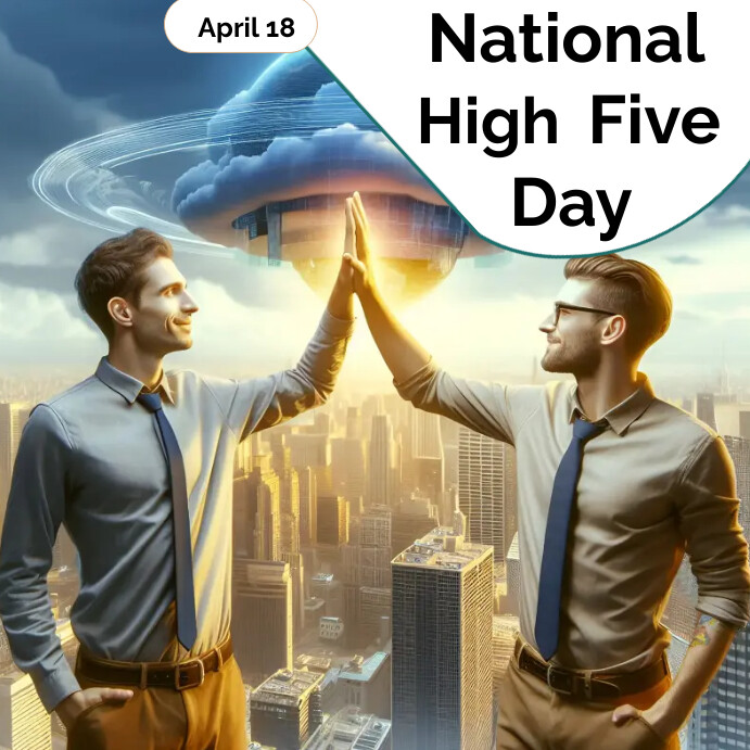 National high five day Template | PosterMyWall
