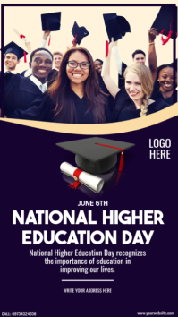national higher education day Instagram Story template