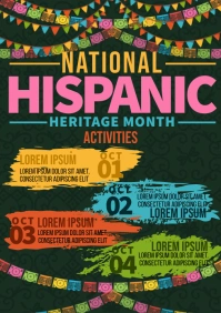 National Hispanic Heritage Month Ads A4 template
