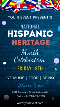 National Hispanic Heritage Month Celebration Digital Display (9:16) template
