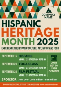 National hispanic heritage month A5 template