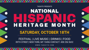 Purple Hispanic Heritage Month Digitalt display Template