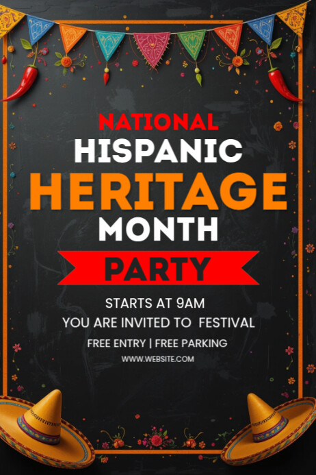 Plantilla de National Hispanic Heritage Month Poster | PosterMyWall