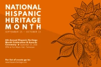 National Hispanic Heritage Month Poster with Filigrees